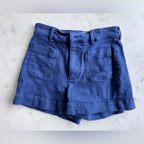 EVERLANE patch pocket high waisted shorts, Size 00 - Picture 2 of 4